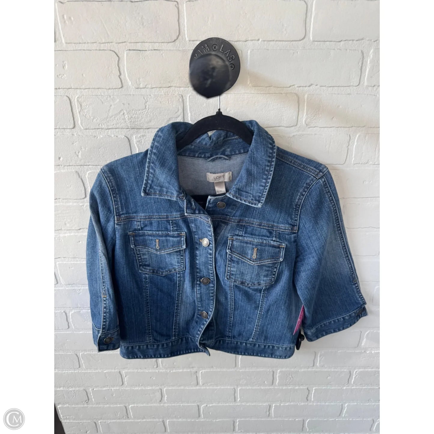 Jacket Denim By Loft In Blue Denim, Size: M