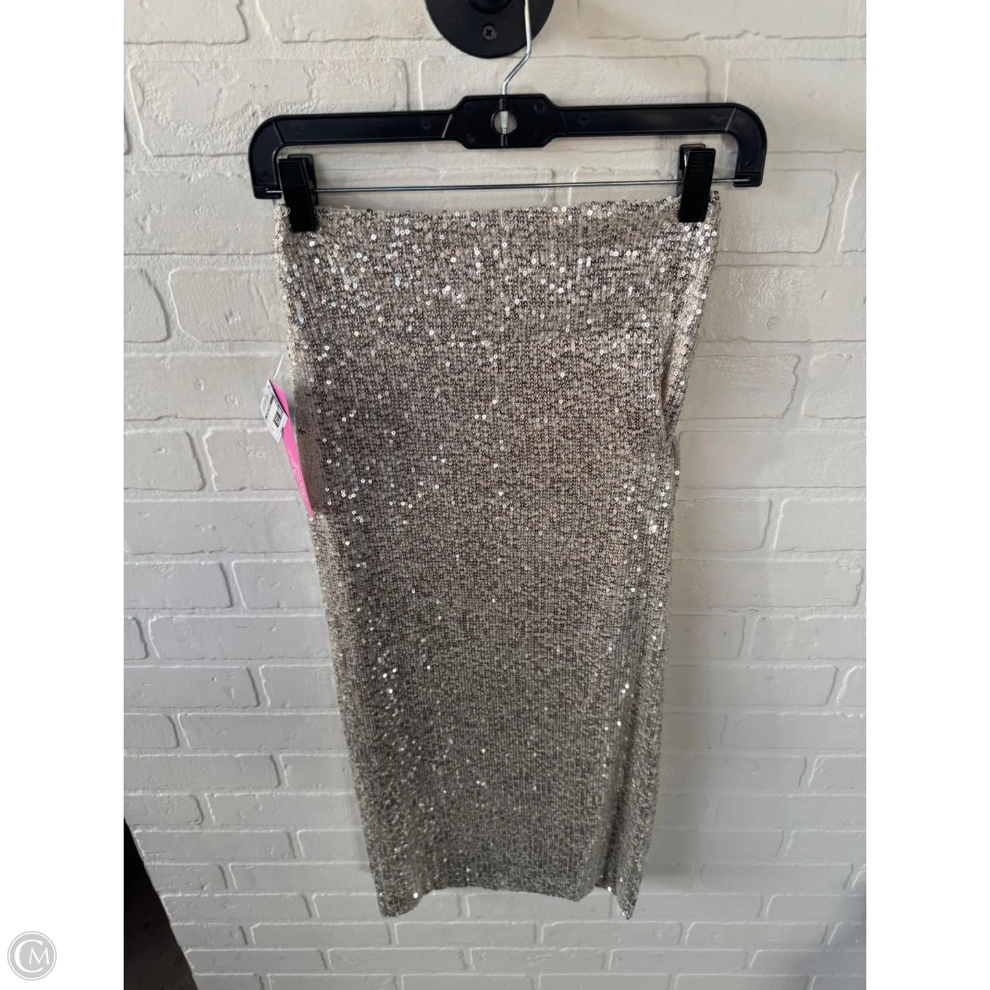 Skirt Midi By Clothes Mentor In Silver, Size: 0