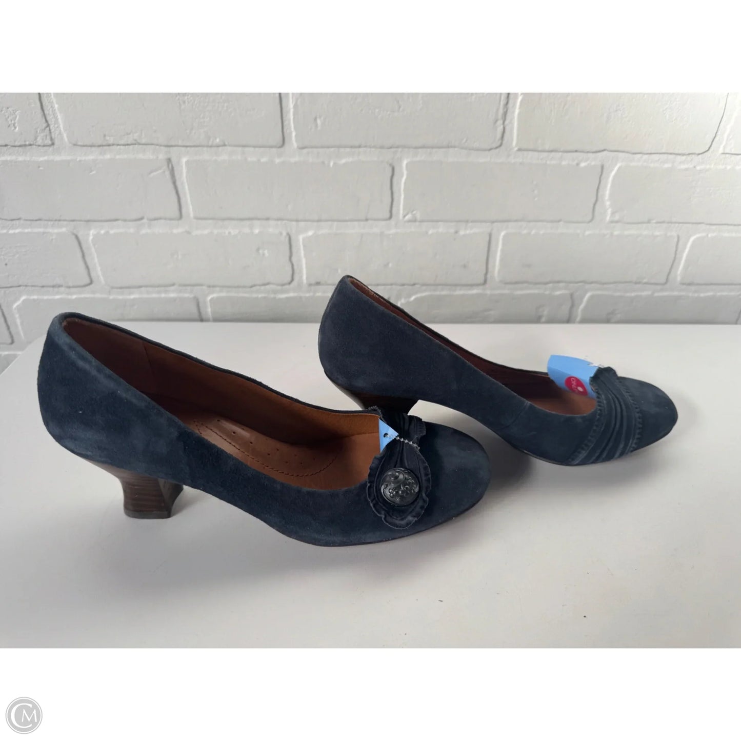 Shoes Heels Block By Cmb In Blue, Size: 7.5