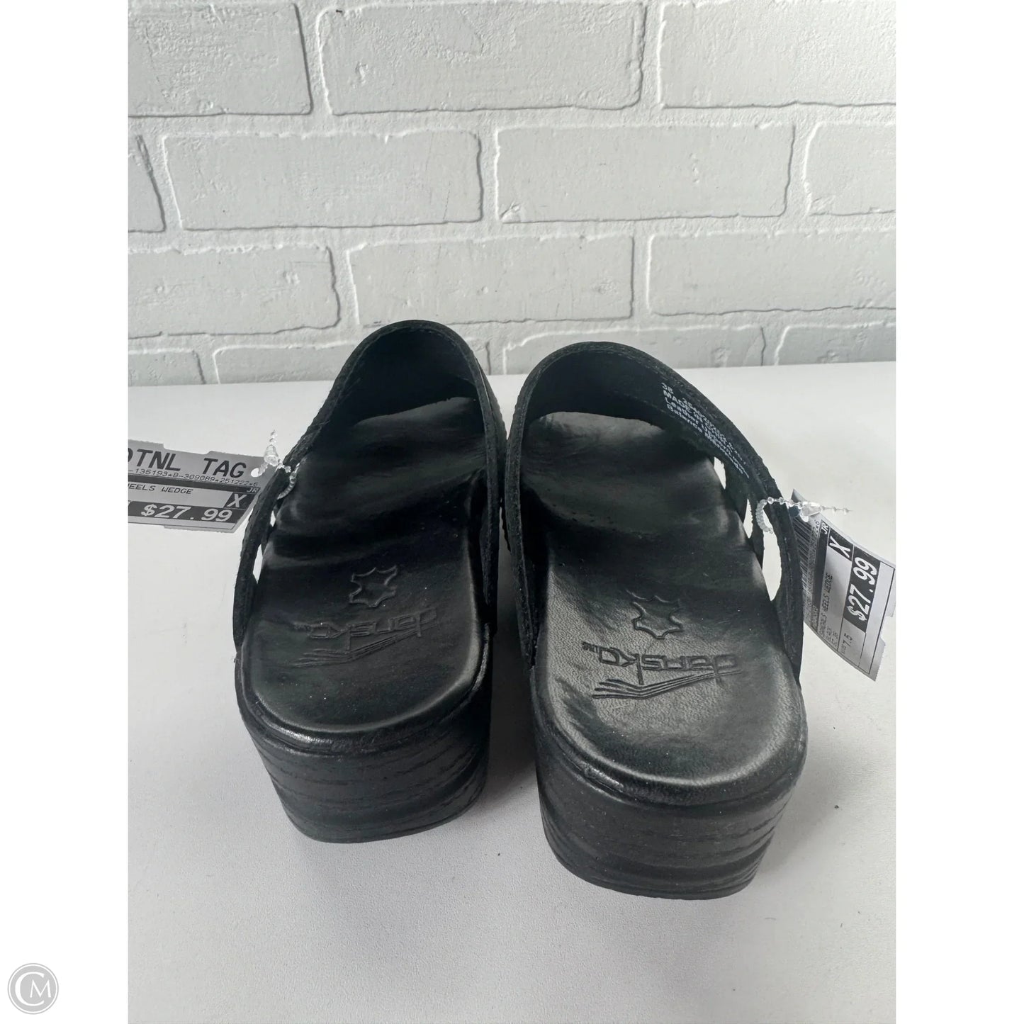 Sandals Heels Wedge By Dansko In Black, Size: 7.5