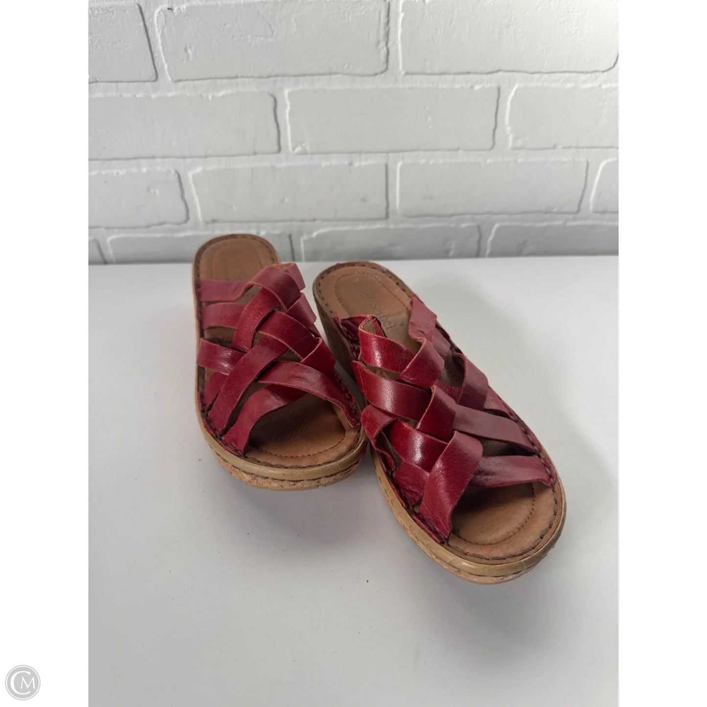Sandals Heels Wedge By Josef Seibel In Red, Size: 7.5