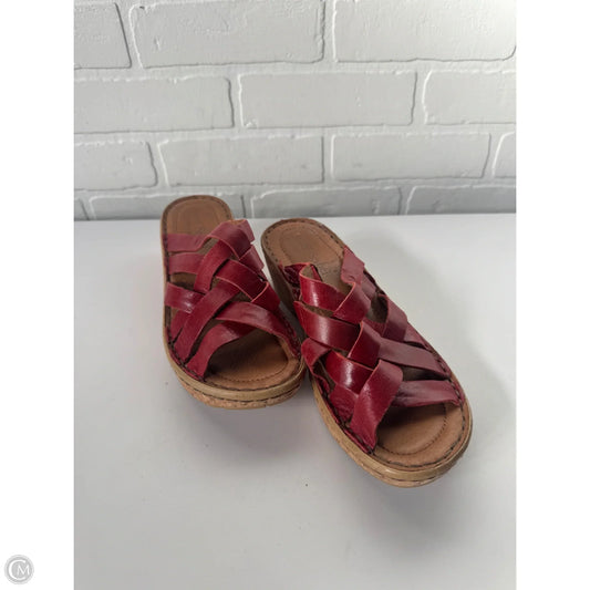 Sandals Heels Wedge By Josef Seibel In Red, Size: 7.5
