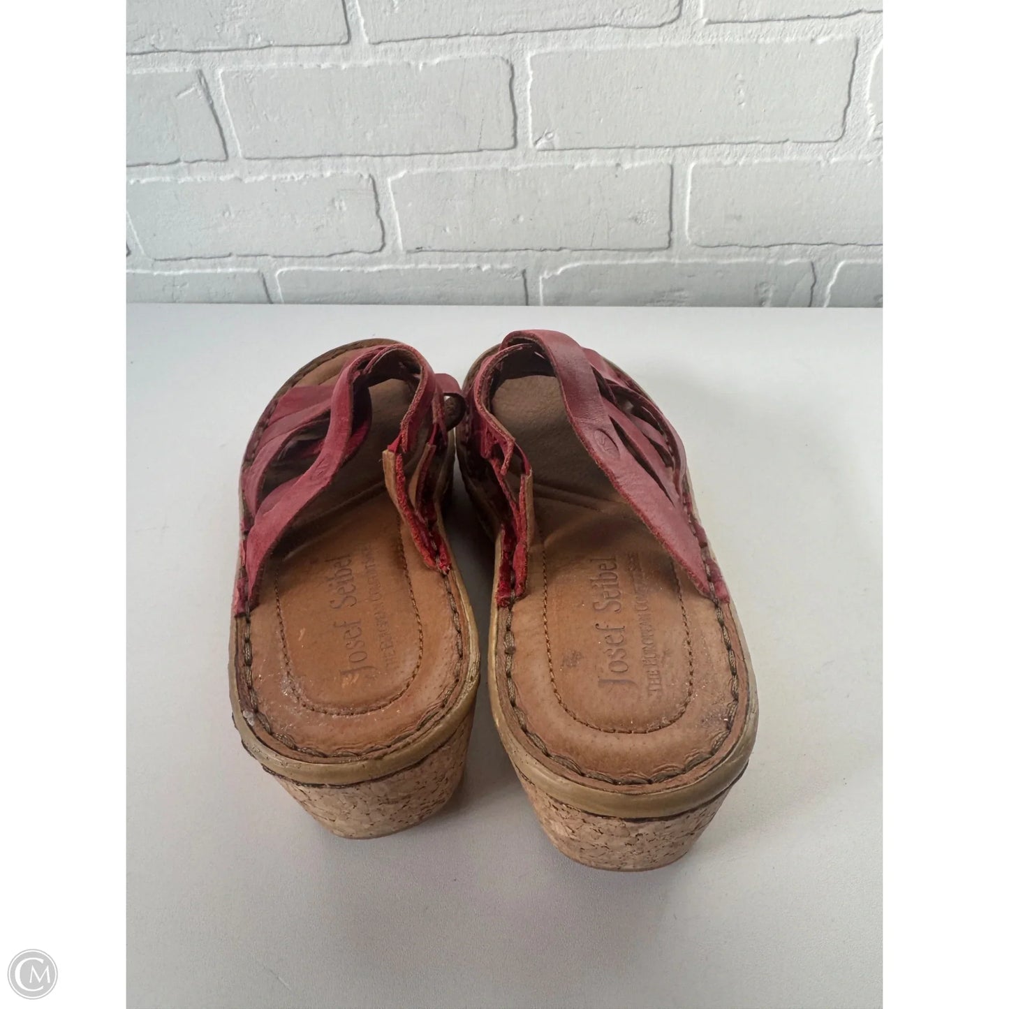 Sandals Heels Wedge By Josef Seibel In Red, Size: 7.5