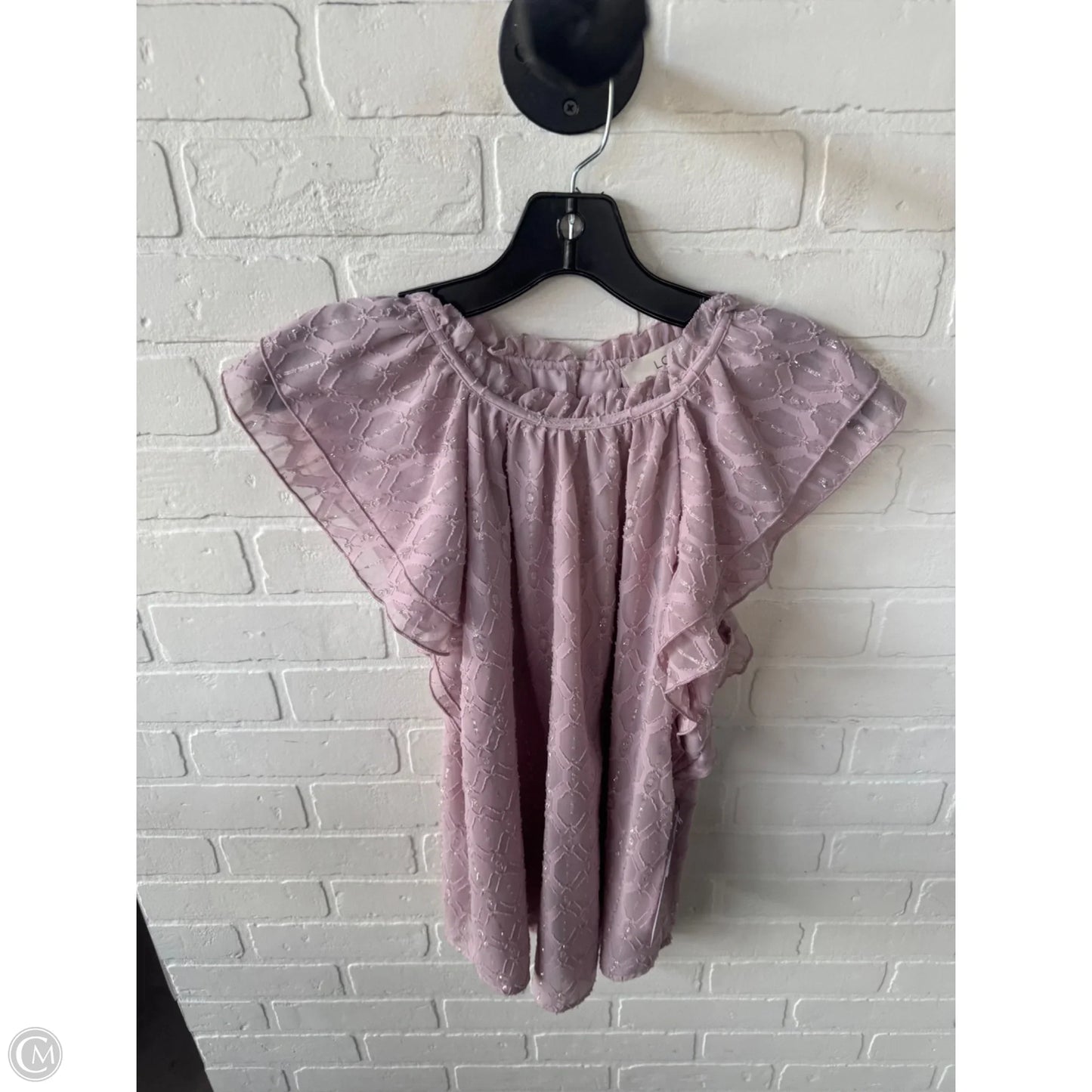Top Short Sleeve By Loft In Purple, Size: S
