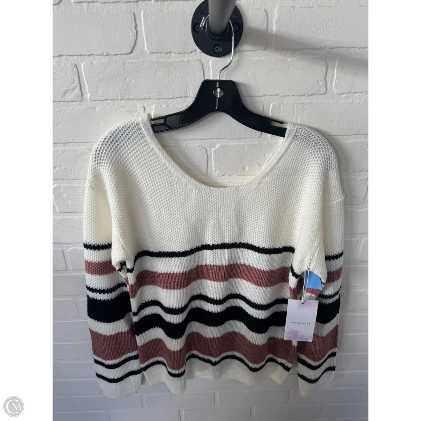 Sweater By Clothes Mentor In Brown & Cream, Size: M
