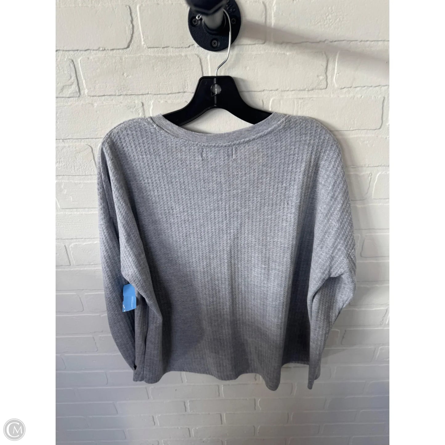 Top Long Sleeve By Calvin Klein In Grey, Size: M