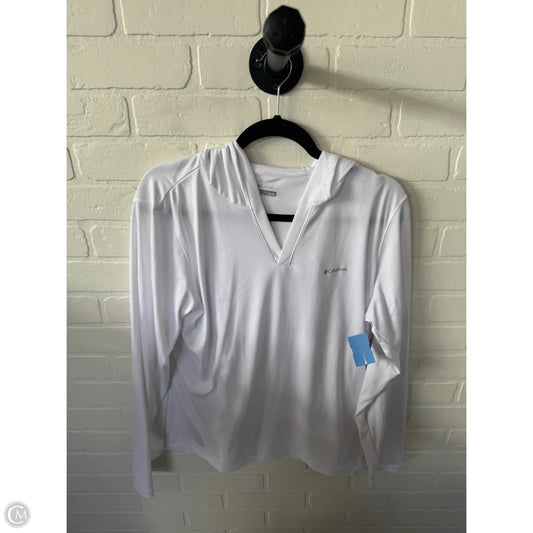 Athletic Top Long Sleeve Hoodie By Columbia In White, Size: Xl