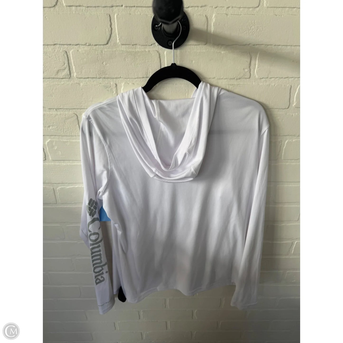 Athletic Top Long Sleeve Hoodie By Columbia In White, Size: Xl