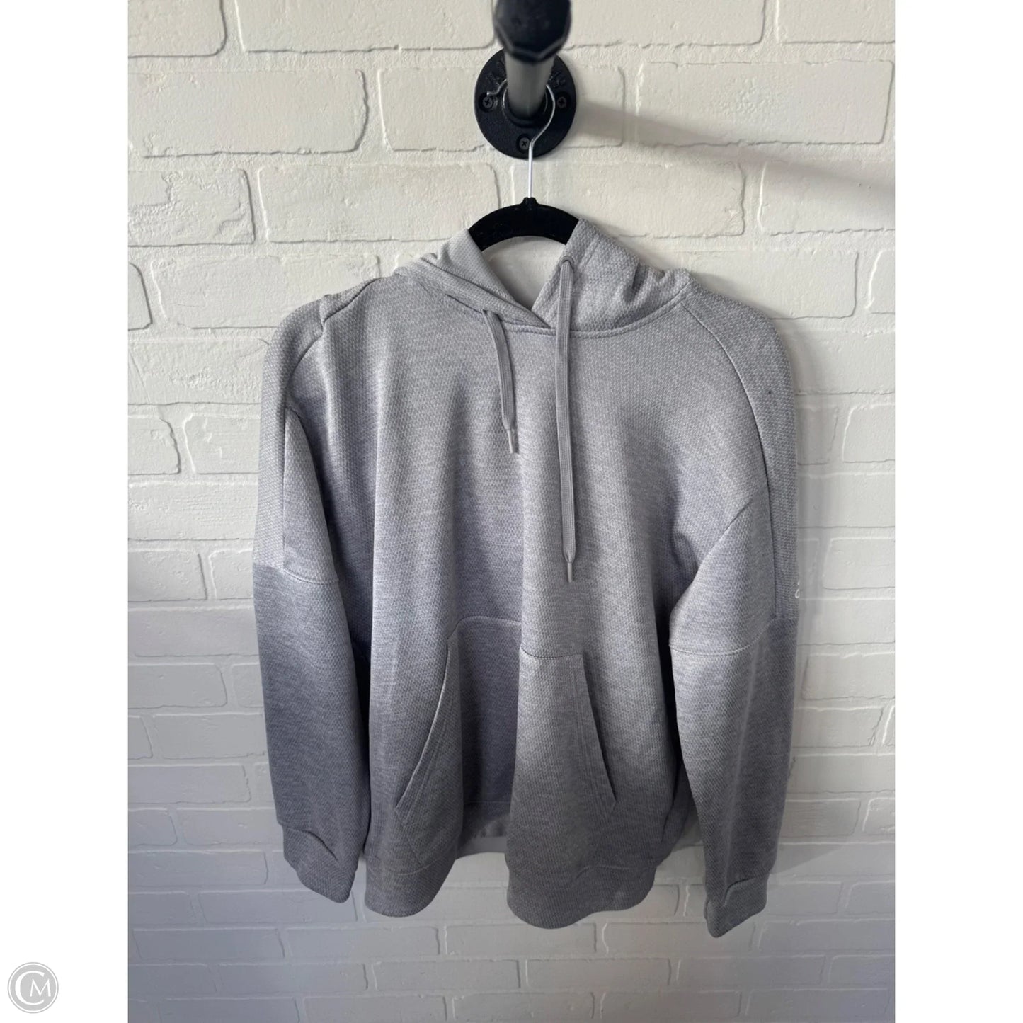 Athletic Sweatshirt Hoodie By Adidas In Grey, Size: Xl