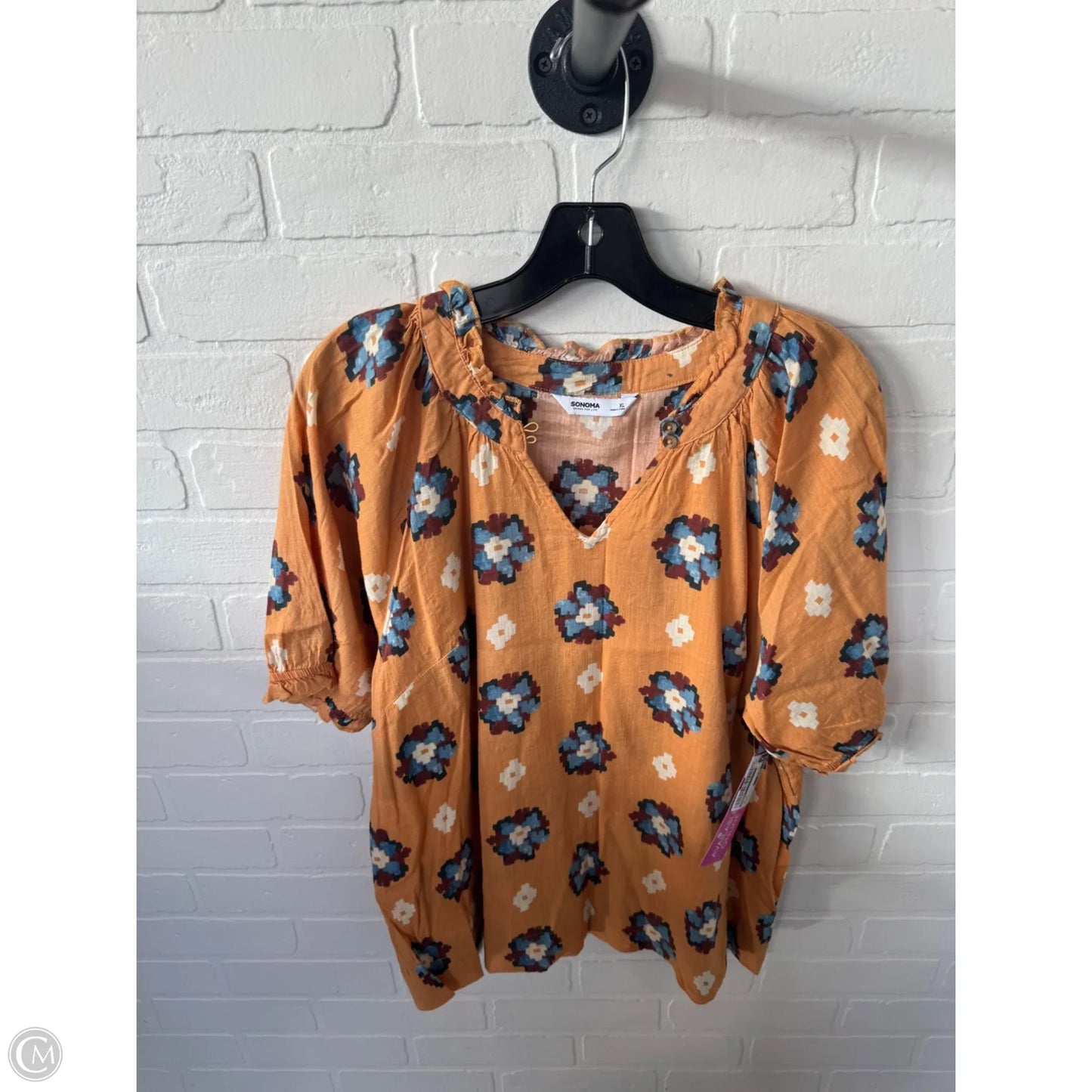 Top Short Sleeve By Sonoma In Orange, Size: Xl