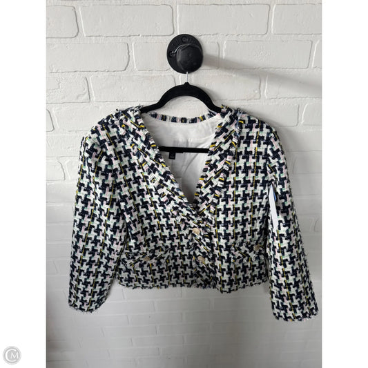 Blazer By Ann Taylor In Blue & White, Size: M