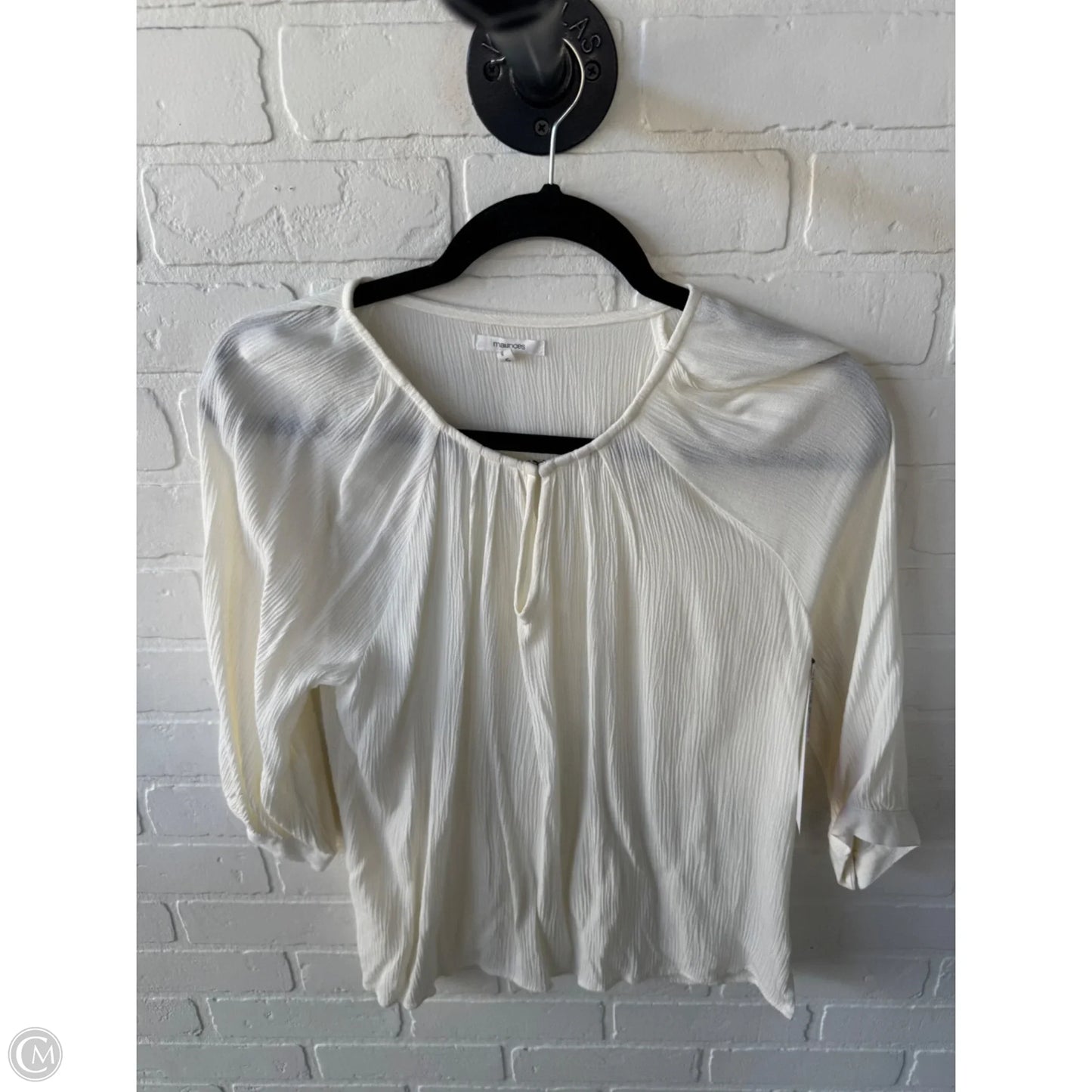 Top 3/4 Sleeve By Maurices In Cream, Size: S