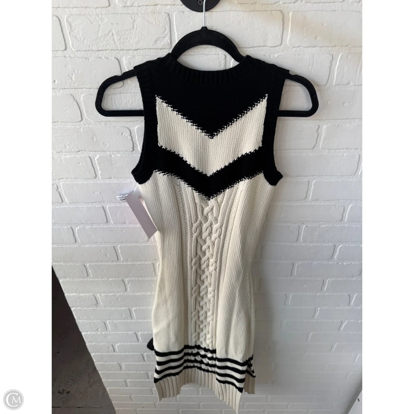 Dress Sweater By Cma In Black & Cream, Size: Xs