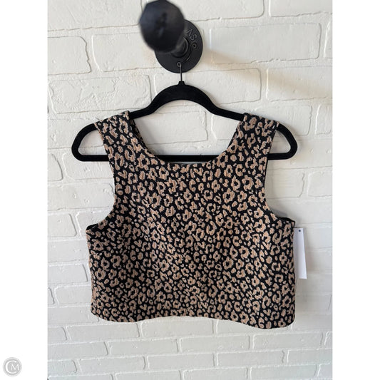 Top Sleeveless By Maeve In Black & Tan, Size: S