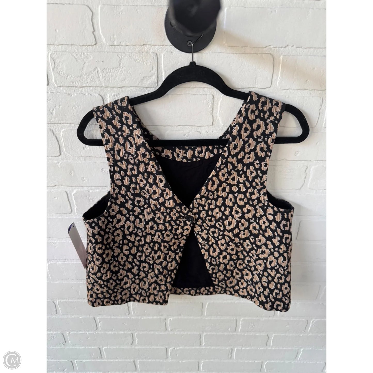 Top Sleeveless By Maeve In Black & Tan, Size: S