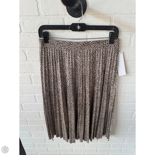 Skirt Midi By Ann Taylor In Black & Tan, Size: 2