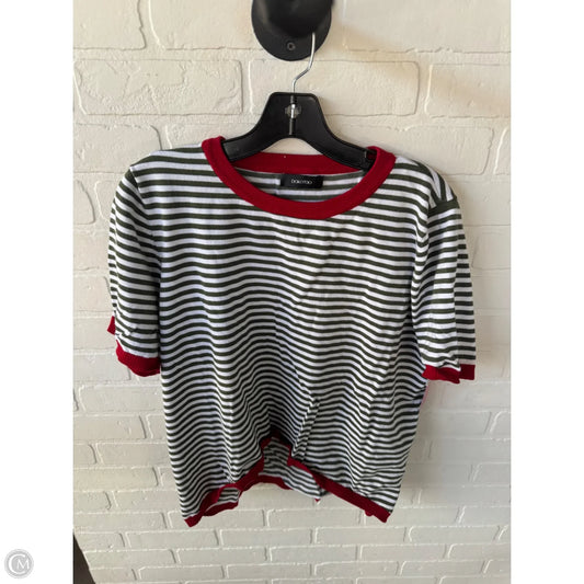 Sweater Short Sleeve By Dokotoo In Green & White, Size: Xl