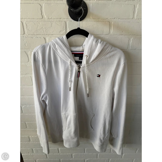 Sweatshirt Hoodie By Tommy Hilfiger In White, Size: Xl