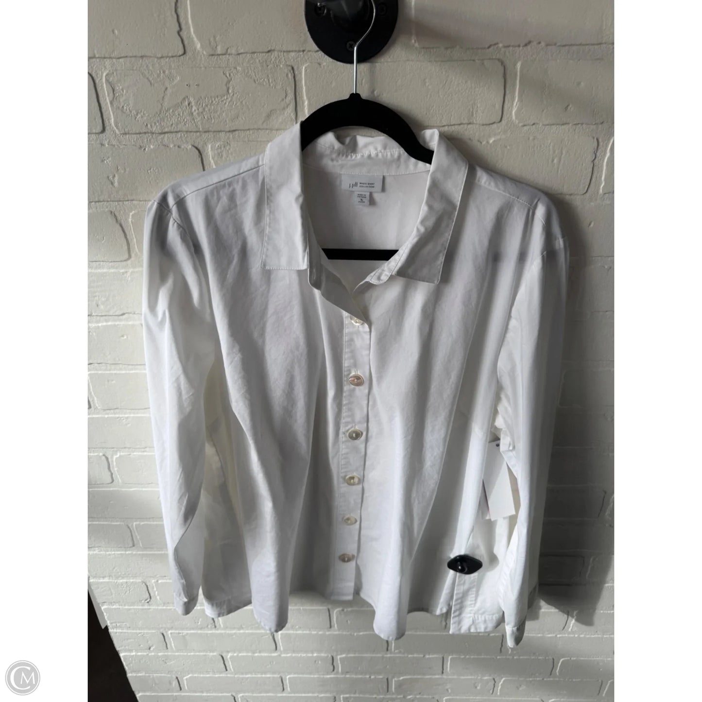 Top Long Sleeve By J. Jill In White, Size: Xlp