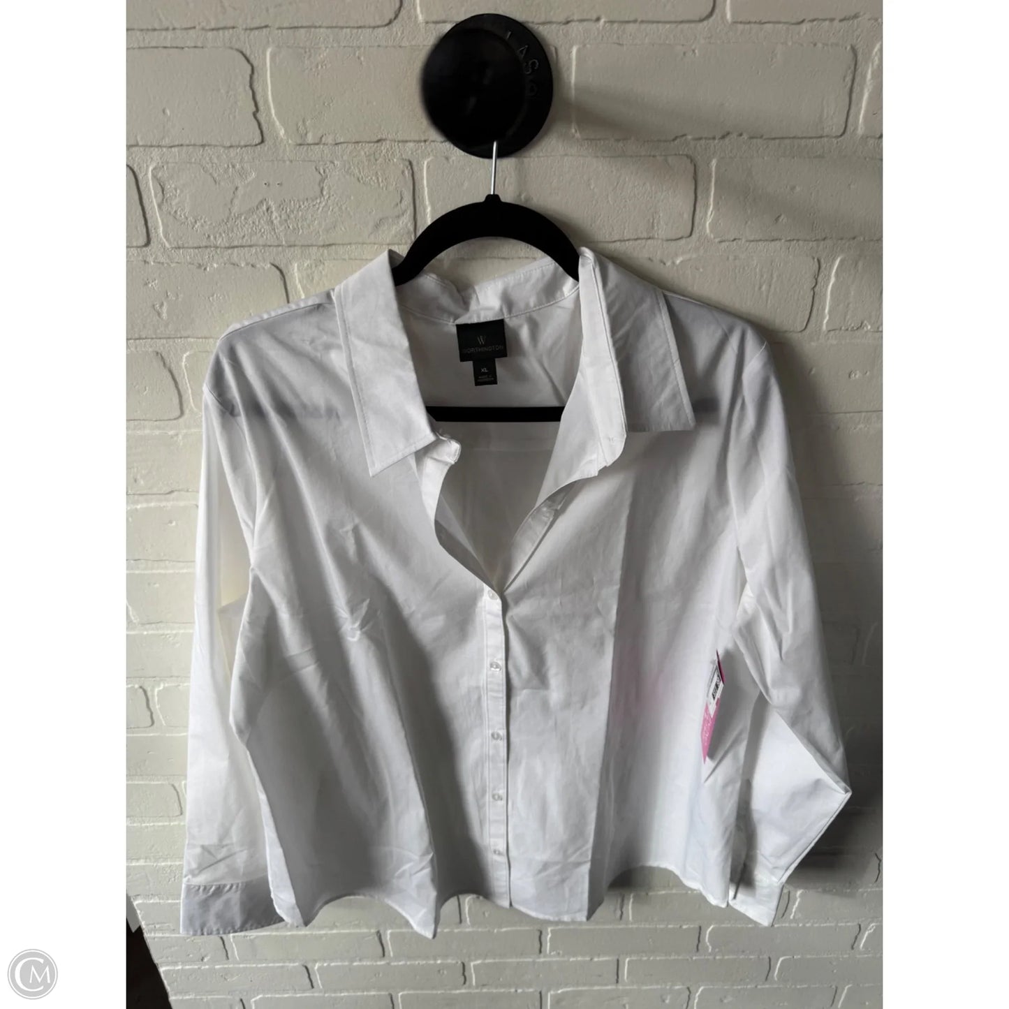 Top Long Sleeve By Worthington In White, Size: Xl