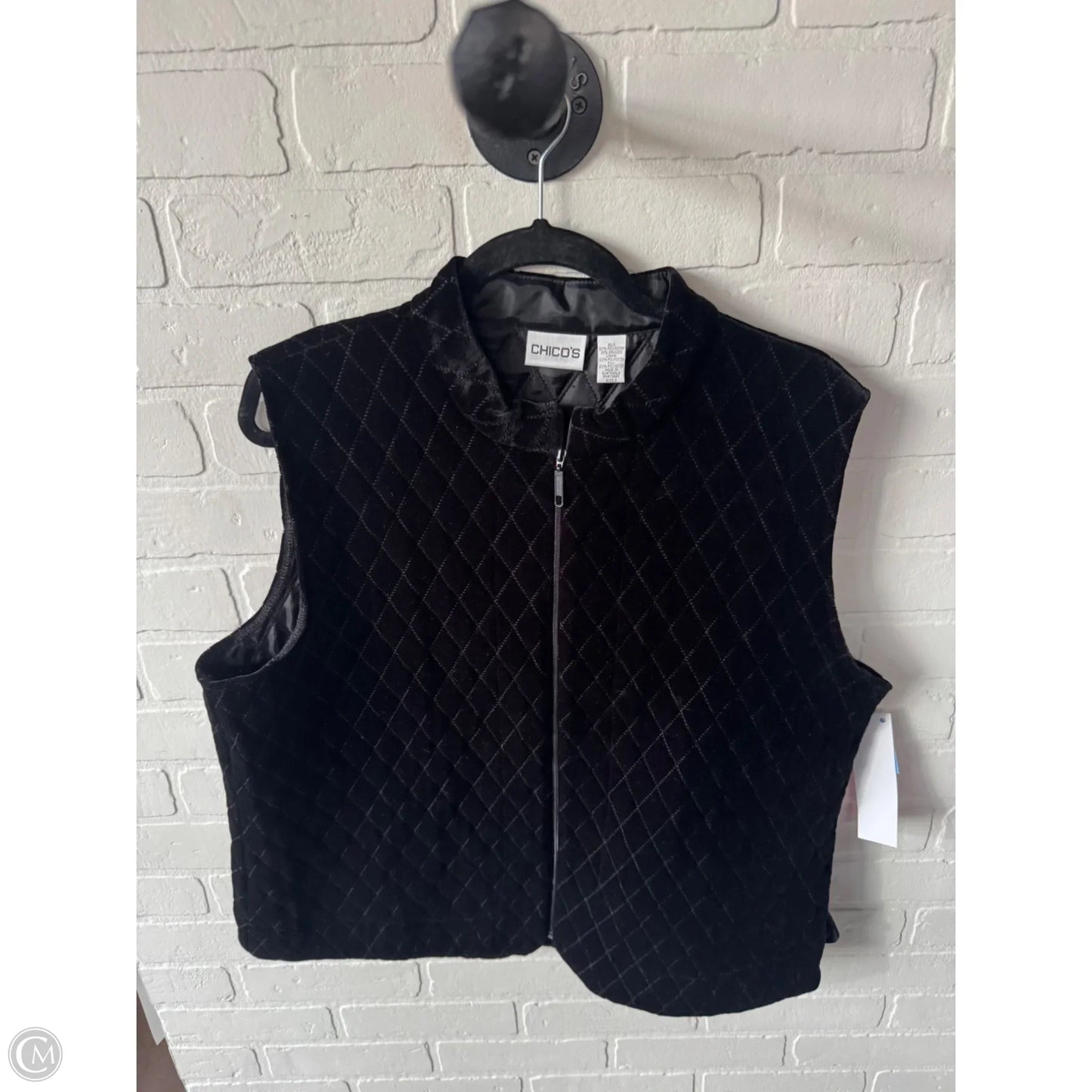 Vest Puffer & Quilted By Chicos In Black, Size: Xl