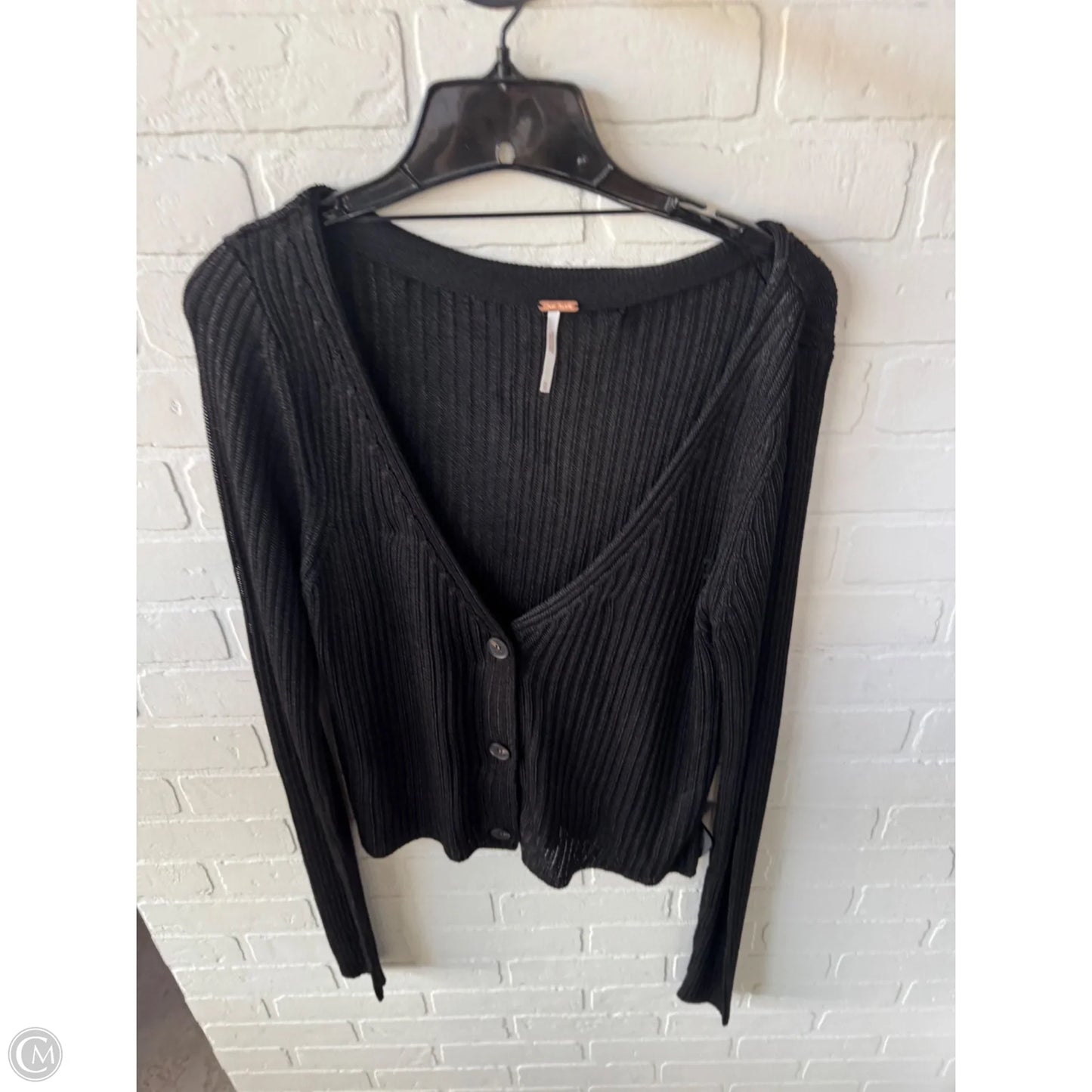 Sweater Cardigan By Free People In Black, Size: Xl