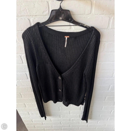 Sweater Cardigan By Free People In Black, Size: Xl