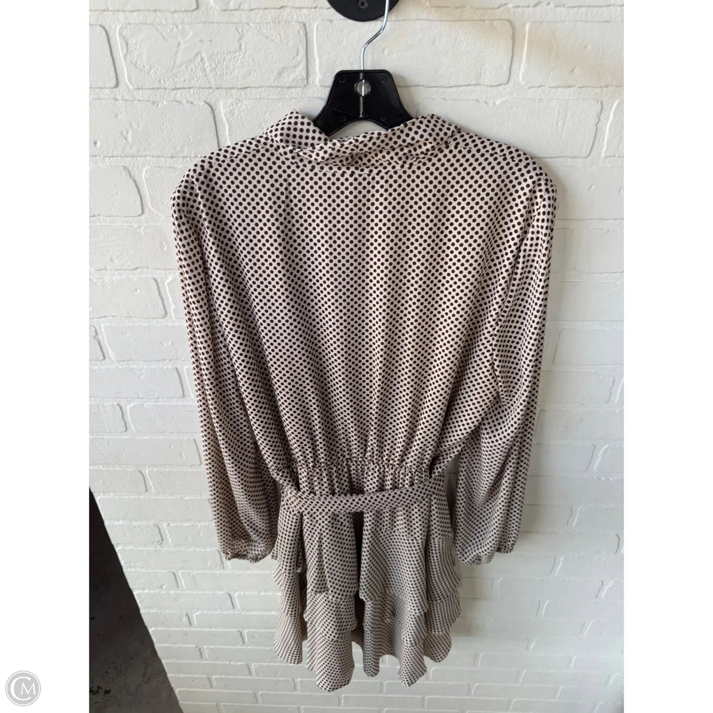 Dress Casual Short By Express In Brown & Cream, Size: L