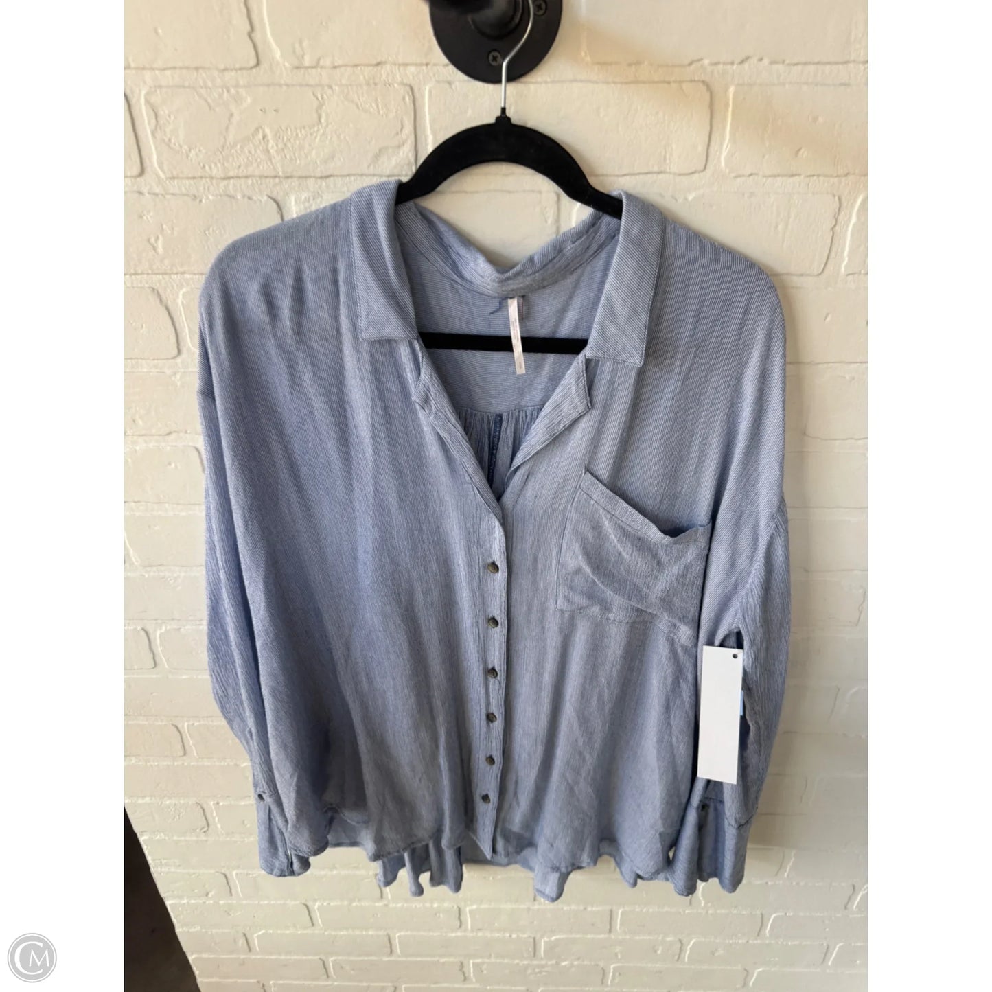 Top Long Sleeve By Free People In Blue, Size: S
