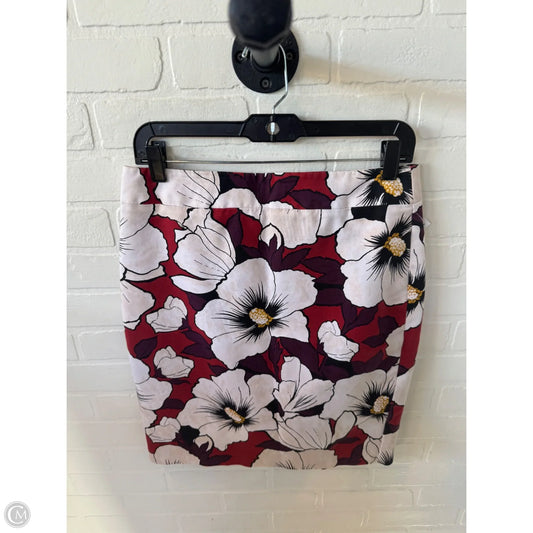 Skirt Mini & Short By Ann Taylor In Cream & Red, Size: 6