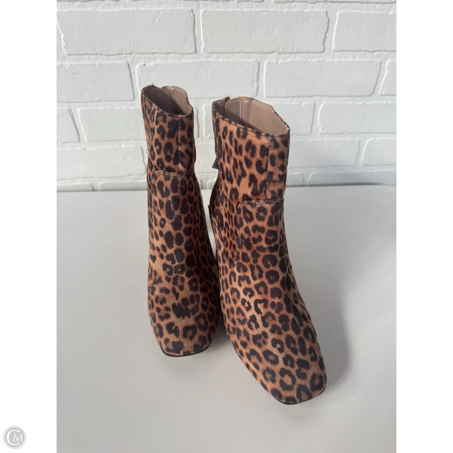 Boots Mid-calf Heels By Betsey Johnson In Black & Tan, Size: 8