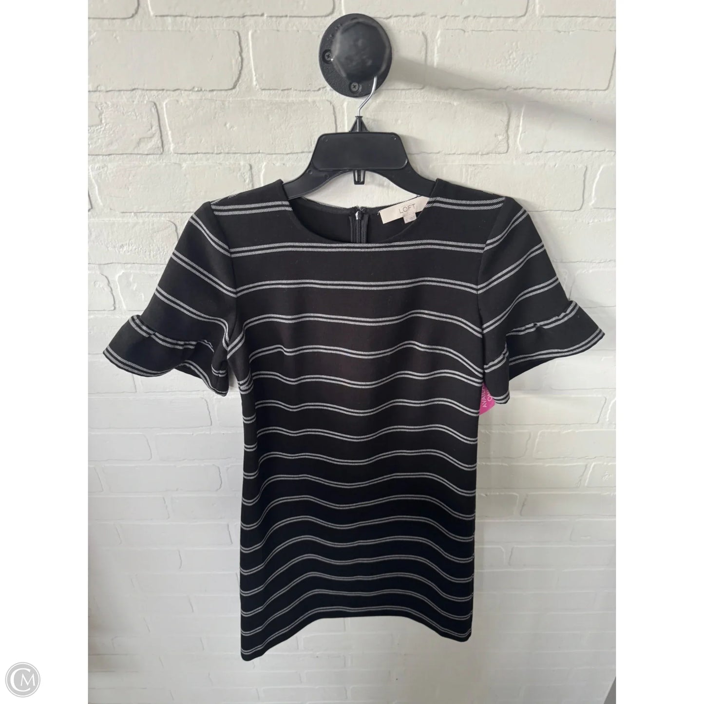 Dress Work By Loft In Black & White, Size: Xs