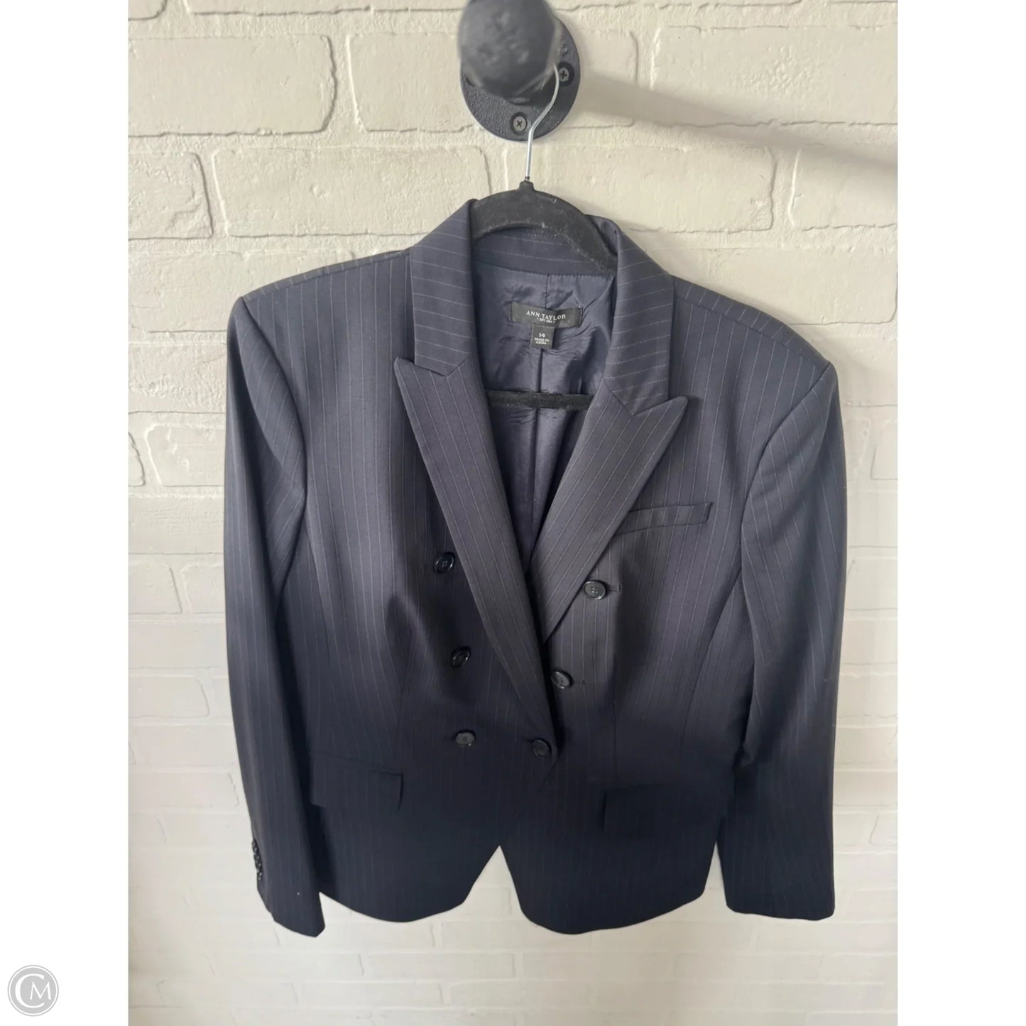 Blazer By Ann Taylor In Navy, Size: Xl