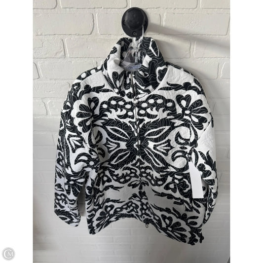 Jacket Puffer & Quilted By Zara In Black & White, Size: S