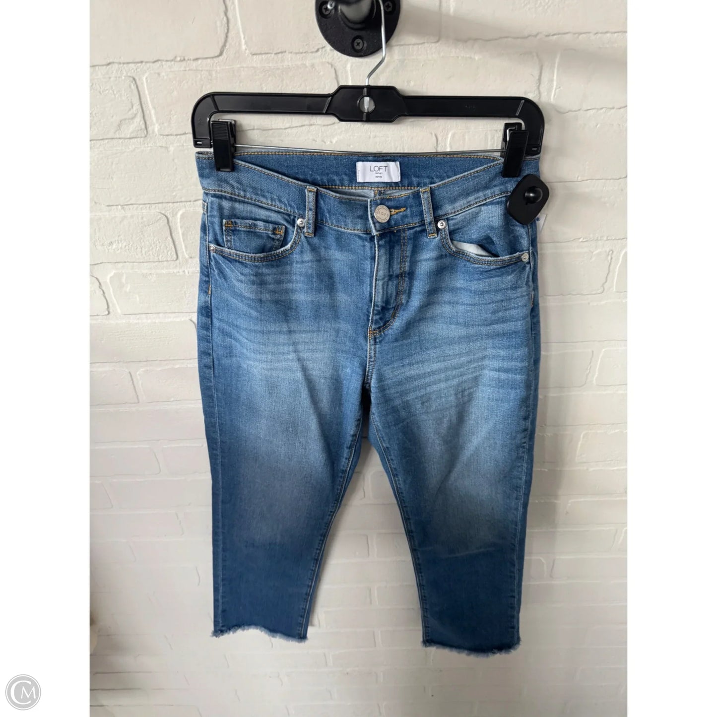 Jeans Straight By Loft In Blue Denim, Size: 2