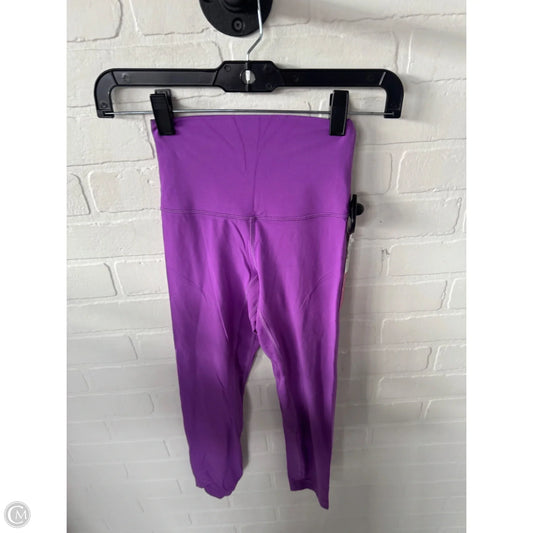 Athletic Leggings By Lululemon In Purple, Size: 0