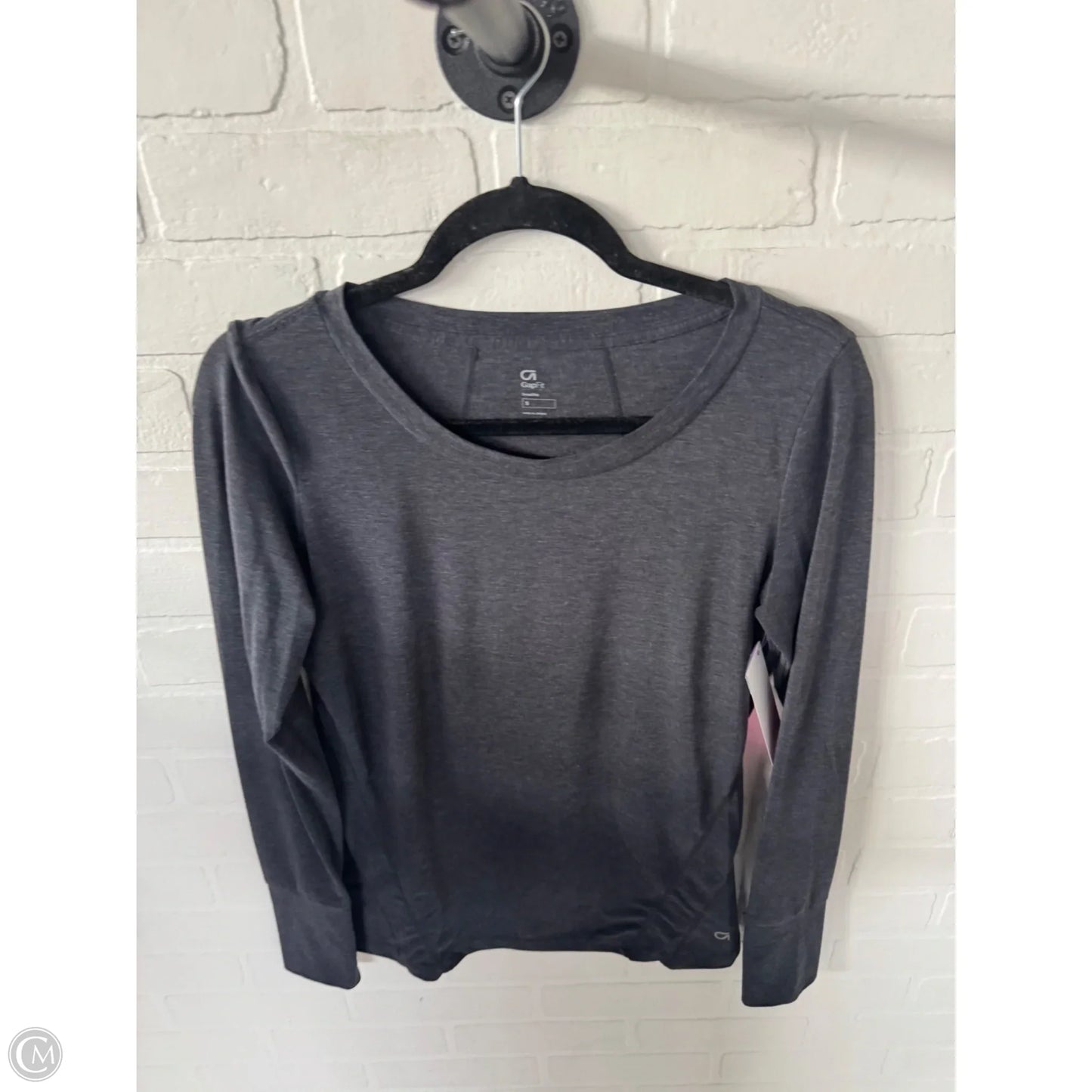 Athletic Top Long Sleeve Crewneck By Gapfit In Grey, Size: S