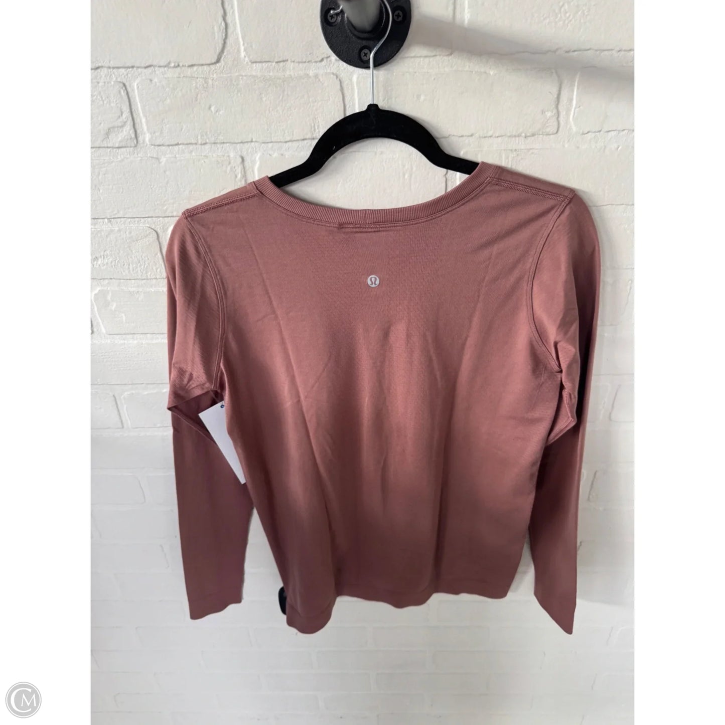 Athletic Top Long Sleeve Crewneck By Lululemon In Tan, Size: S
