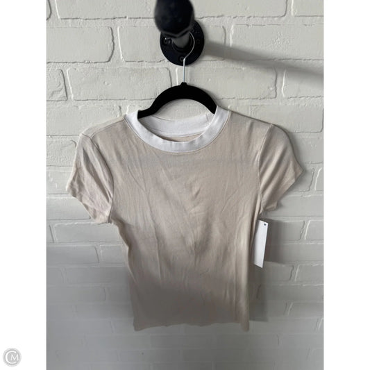 Top Short Sleeve Basic By A New Day In Cream, Size: S