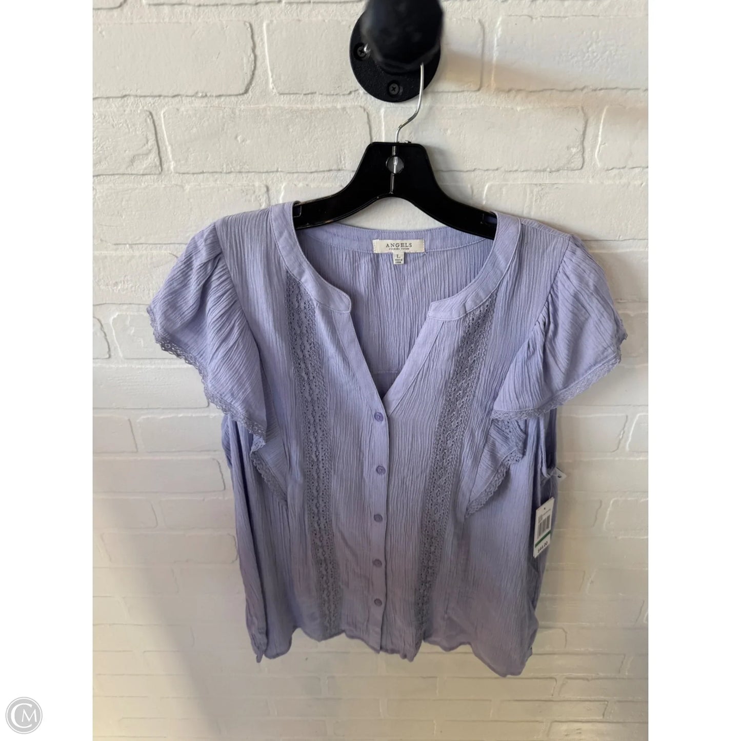 Top Short Sleeve By Angels In Blue, Size: L