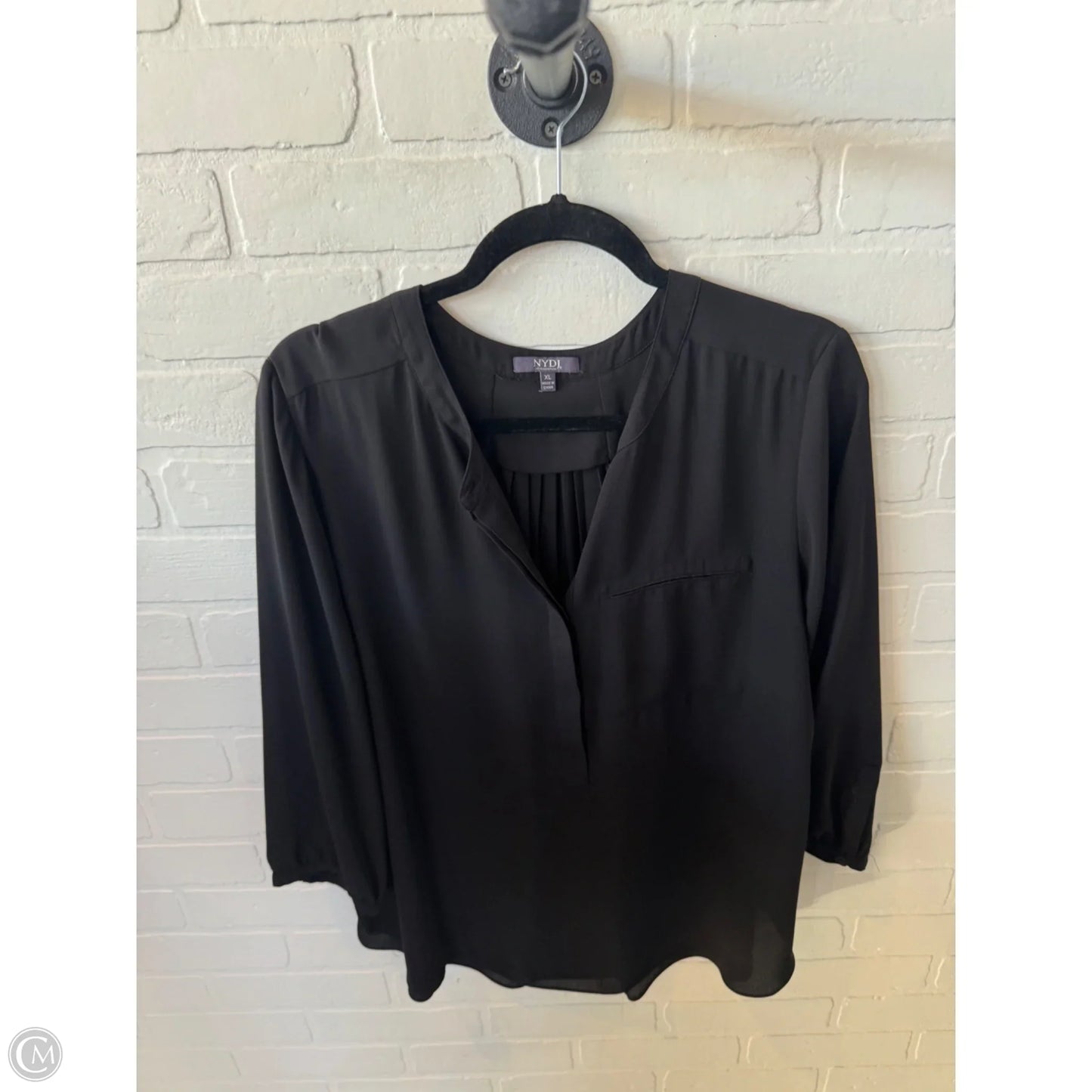 Top Long Sleeve By Not Your Daughters Jeans In Black, Size: Xl