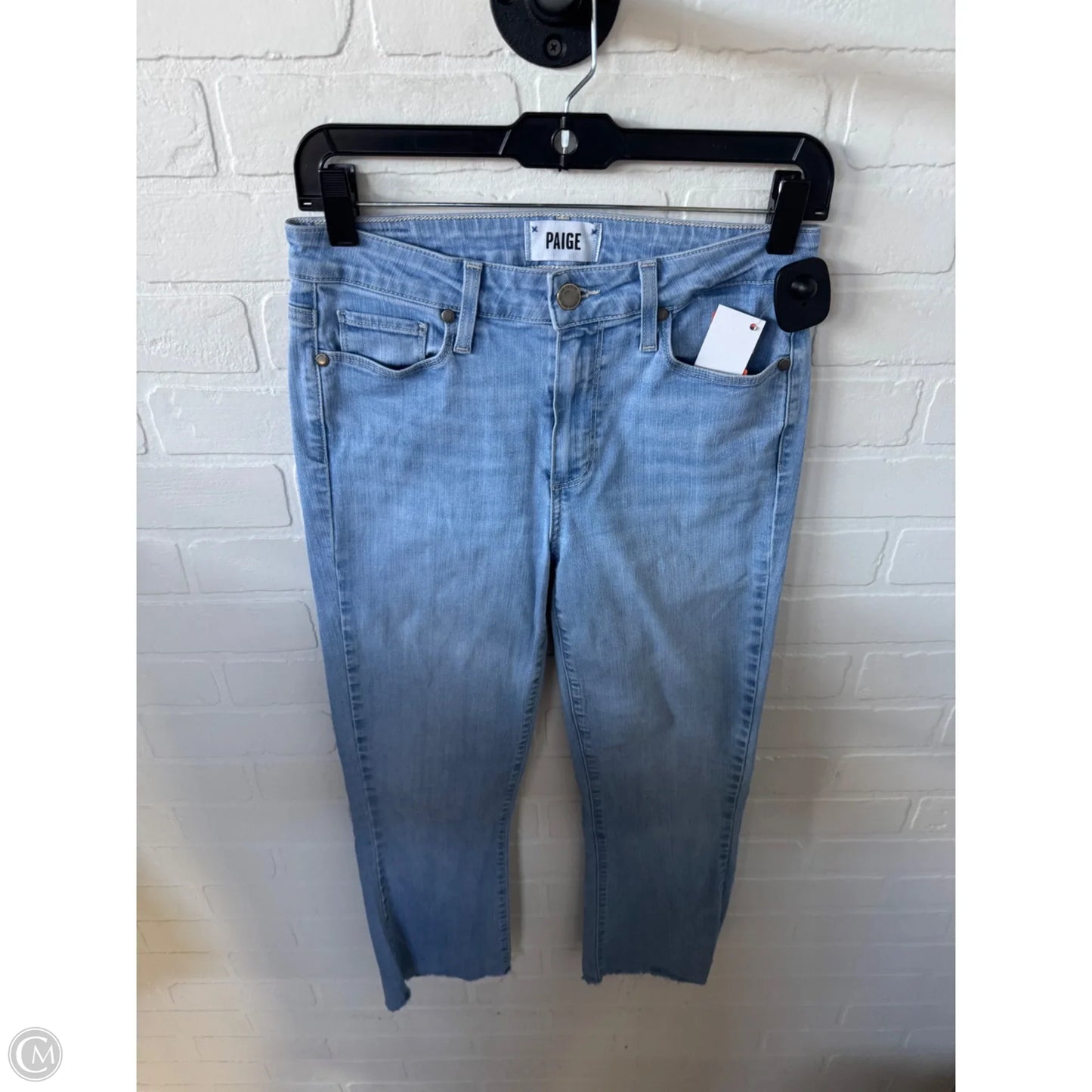 Jeans Cropped By Paige In Blue Denim, Size: 4