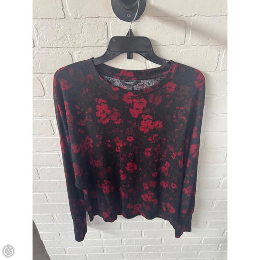 Sweater By Simply Vera In Black & Red, Size: M