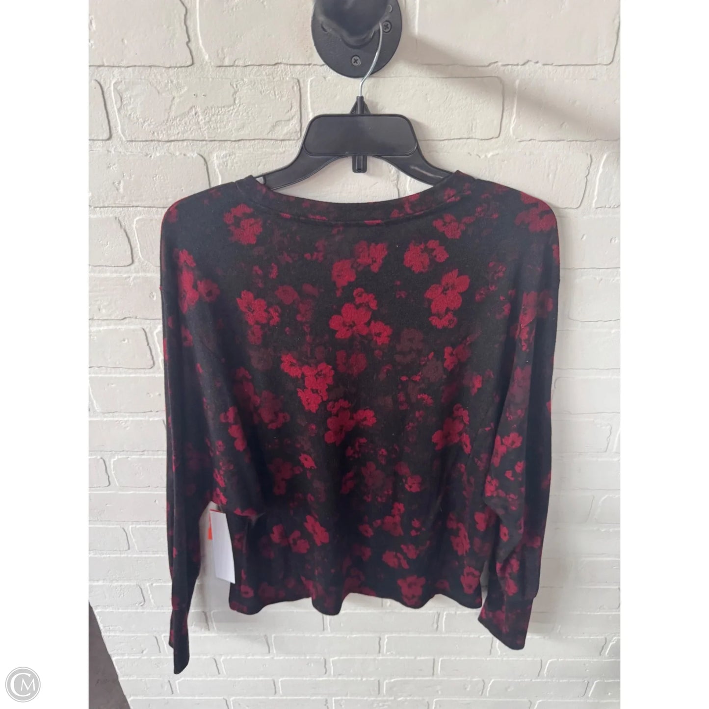 Sweater By Simply Vera In Black & Red, Size: M