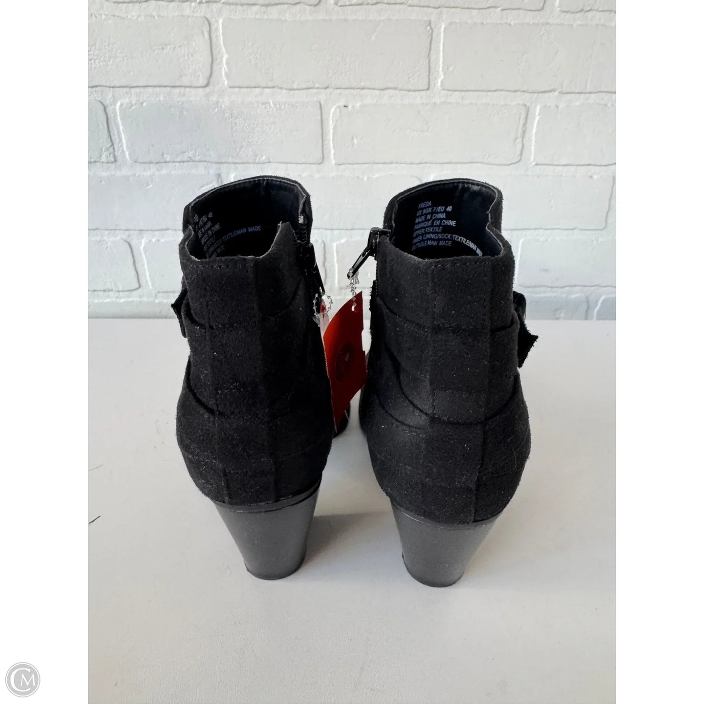 Boots Ankle Heels By Justfab In Black, Size: 9