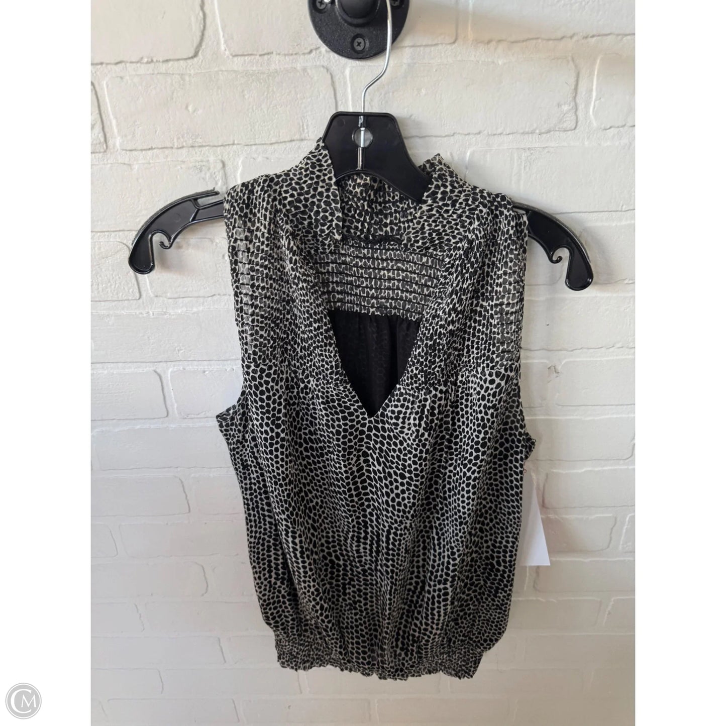 Top Sleeveless By Ramy Brook In Black & Cream, Size: S