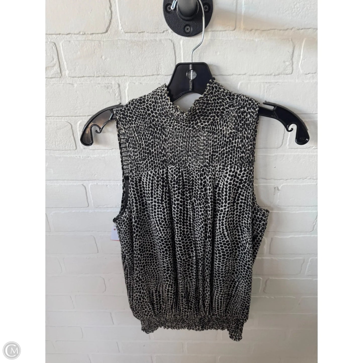 Top Sleeveless By Ramy Brook In Black & Cream, Size: S