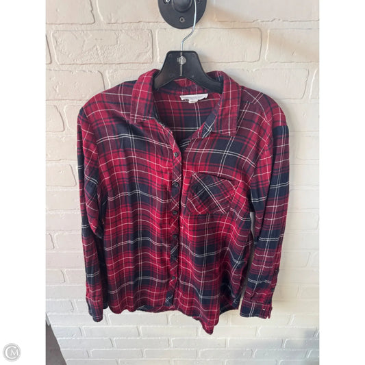 Top Long Sleeve By Beachlunchlounge In Blue & Red & White, Size: S