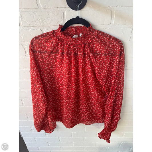 Top Long Sleeve By Gap In Red, Size: S