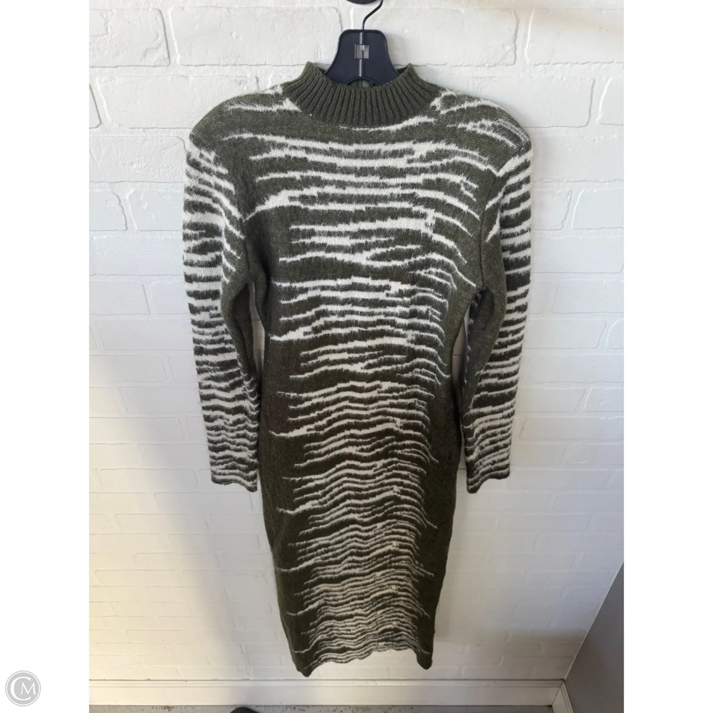 Dress Sweater By Fashion Nova In Green & White, Size: Xl